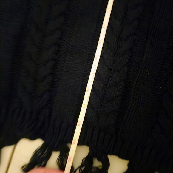 Altar’d State Cropped Black Boho Sweater M Oversized - Picture 6 of 16